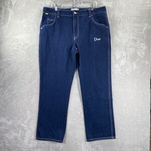 Dime MTL Jeans men's XL 30" Inseam Classic Straight Blue Denim Skate Streetwear